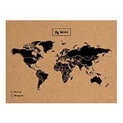 cartina del mondo di sughero
